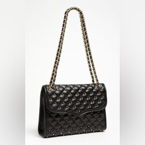 Rebecca Minkoff Black Quilted Chain Shoulder Bag